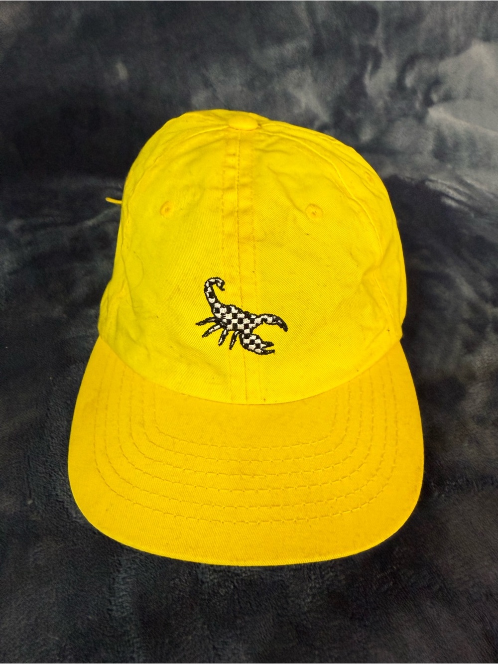 Yellow Scorpion Embroidered Baseball Cap - Men’s Hat